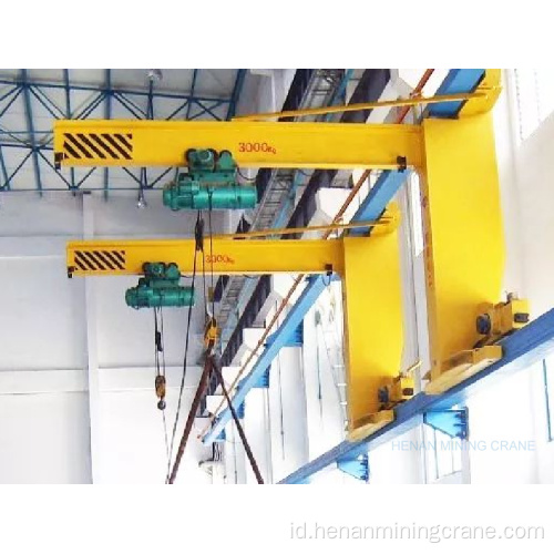 dinding cantilever yang dipasang di dinding crane jib crane